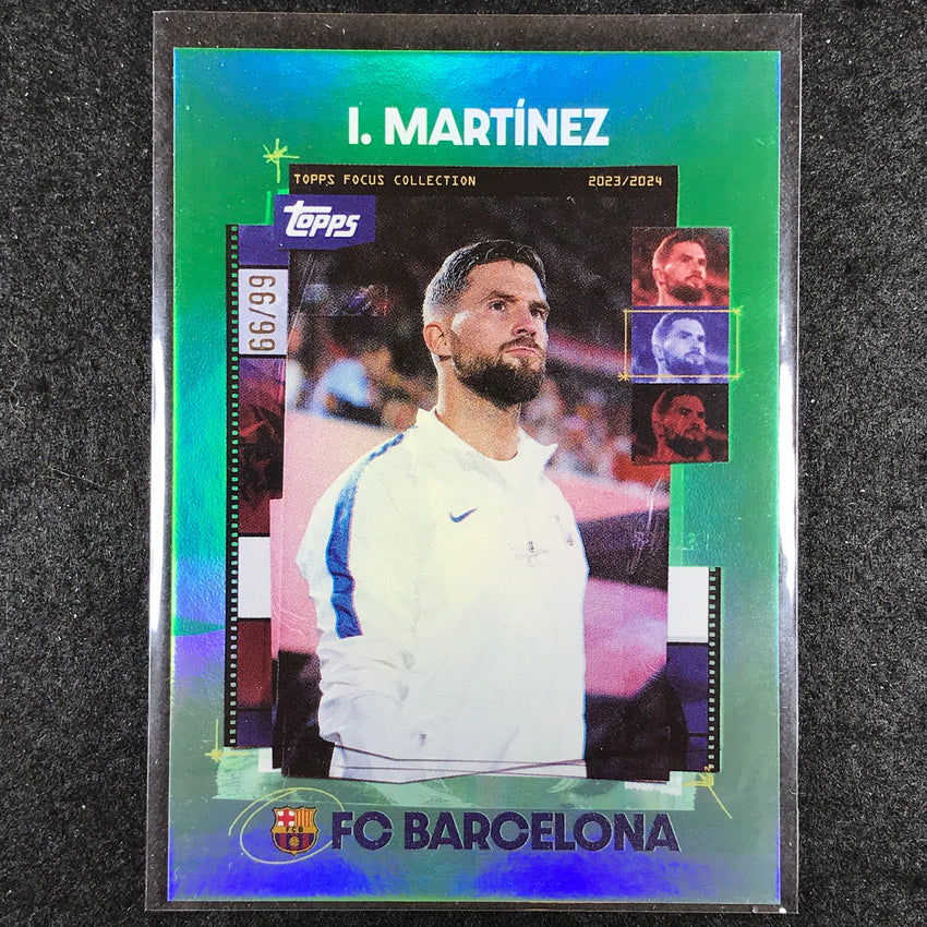 2023-24 Topps Focus Barcelona INIGO MARTINEZ Snapshots Green Rainbow 66/99 #2