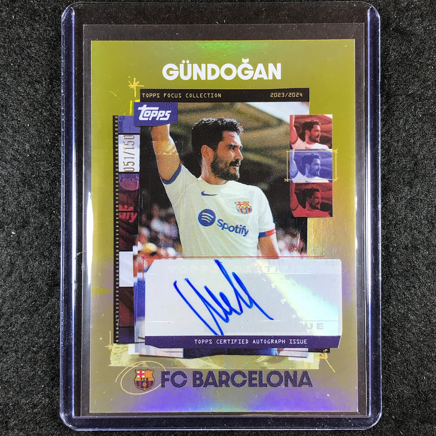 2023-24 Topps Focus Barcelona ILKAY GUNDOGAN Snapshots Auto Yellow 51/150