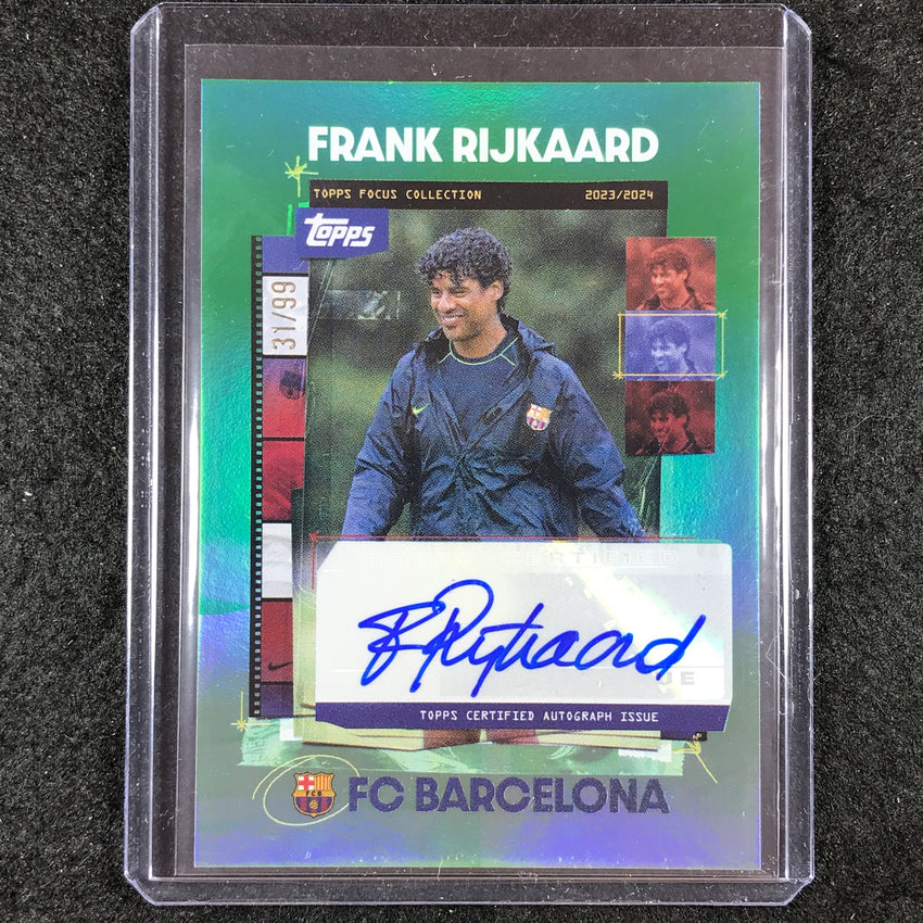 2023-24 Topps Focus Barcelona FRANK RIJKAARD Snapshots Auto Green 31/99