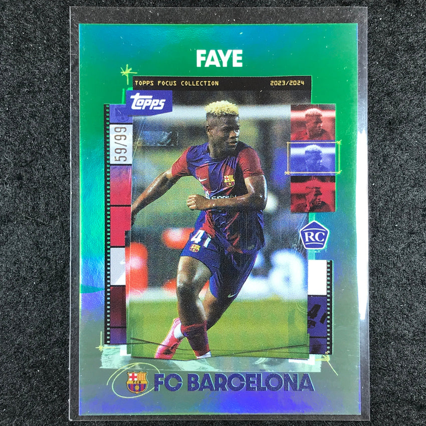 2023-24 Topps Focus Barcelona MIKAYIL FAYE Snapshots Rookie Green Foil 59/99 #4