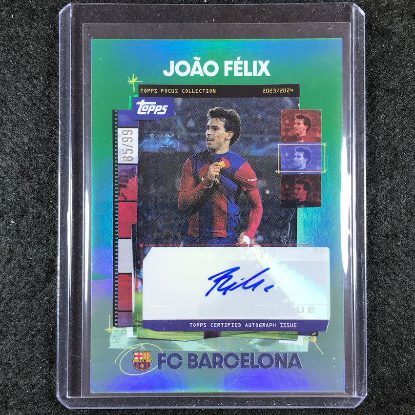 2023-24 Topps Focus Barcelona JOAO FELIX Snapshots Auto Green 85/99