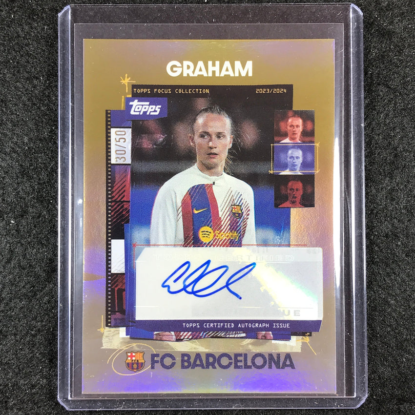 2023-24 Topps Focus Barcelona CAROLINE GRAHAM HANSEN Snapshots Auto Gold 30/50