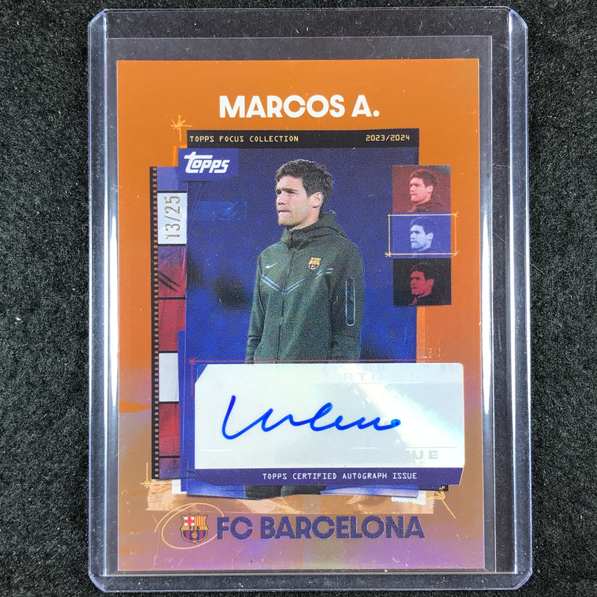 2023-24 Topps Focus Barcelona MARCOS ALONSO Snapshots Auto Orange 13/25