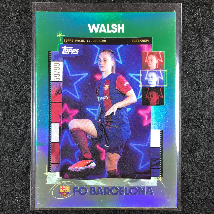 2023-24 Topps Focus Barcelona KEIRA WALSH Snapshots Green Rainbow Foil 59/99 #14