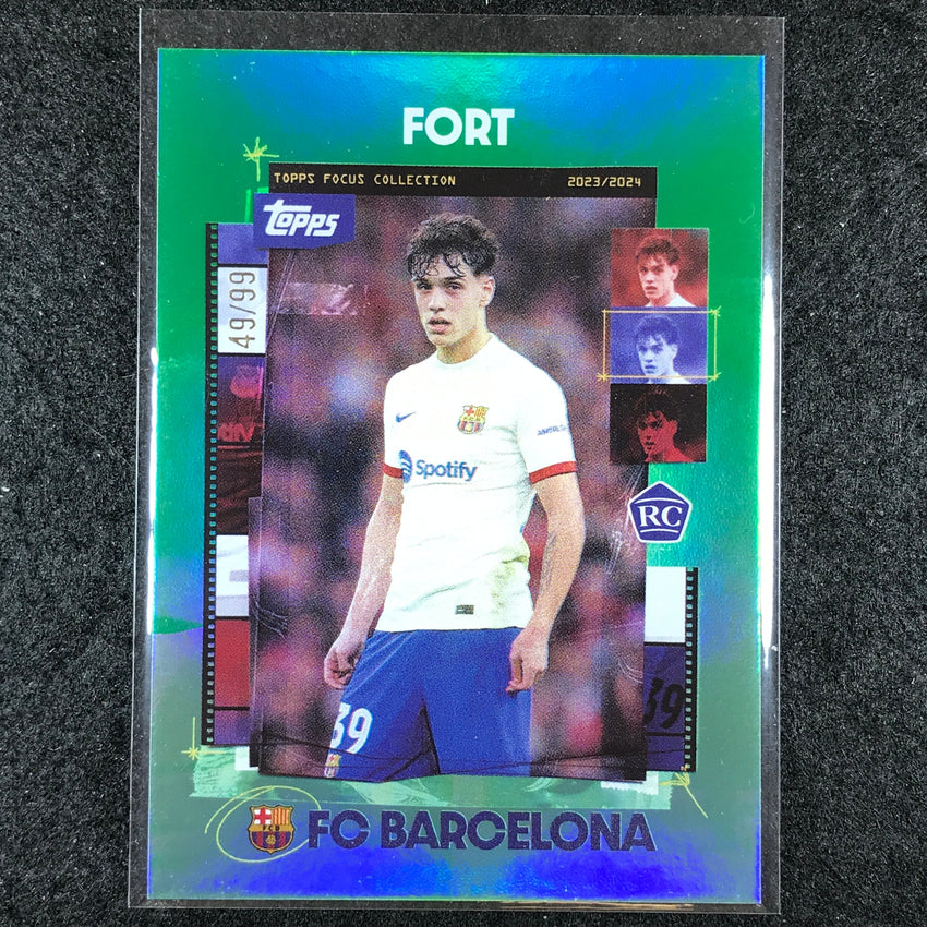 2023-24 Topps Focus Barcelona HECTOR FORT Snapshots Rookie Green Foil 49/99 #23