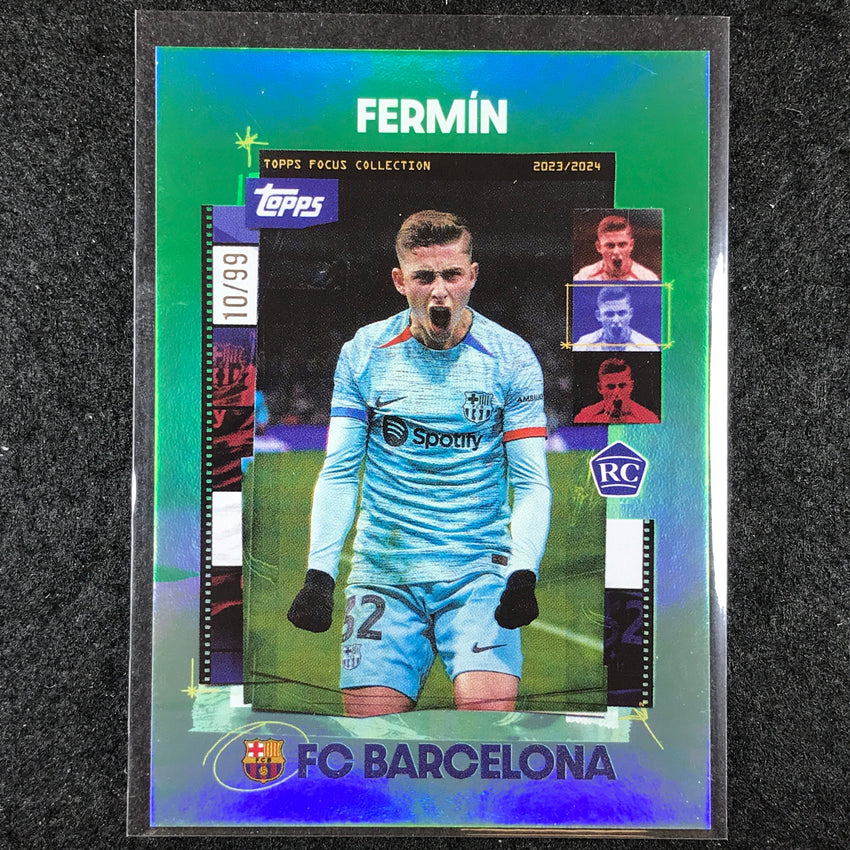 2023-24 Topps Focus Barcelona FERMIN LOPEZ Snapshots Rookie Green Foil 10/99 #25