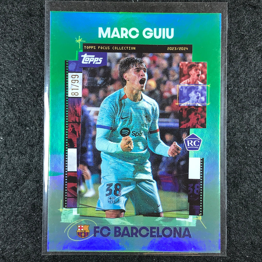 2023-24 Topps Focus Barcelona MARC GUIU Snapshots Rookie Green Rainbow 81/99 #31