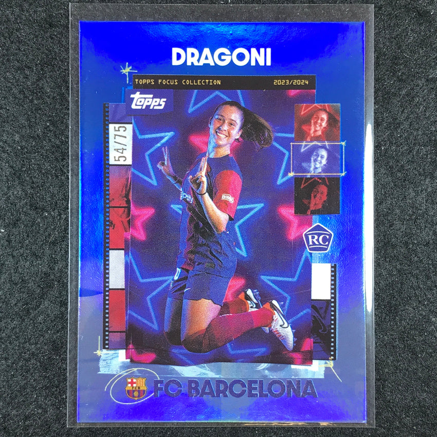 2023-24 Topps Focus Barcelona GIULIA DRAGONI Snapshots Rookie Blue 54/75 #20