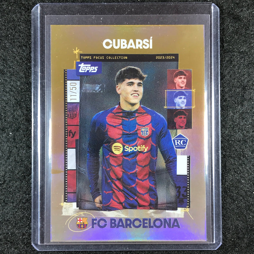 2023-24 Topps Focus Barcelona PAU CUBARSI Snapshots Rookie Gold Foil 11/50 #16