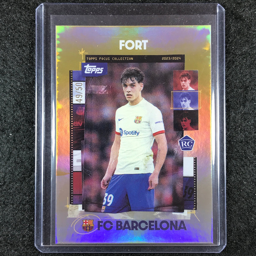 2023-24 Topps Focus Barcelona HECTOR FORT Snapshots Rookie Gold Foil 49/50 #23