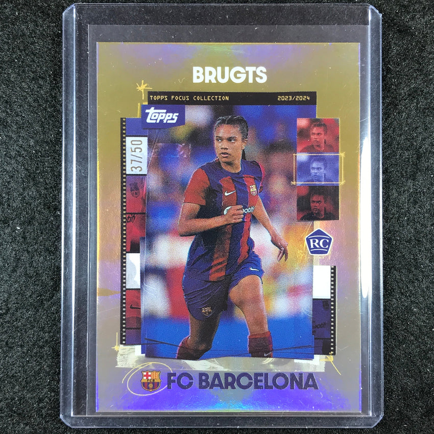 2023-24 Topps Focus Barcelona ESMEE BRUGTS Snapshots Rookie Gold Foil 37/50 #39