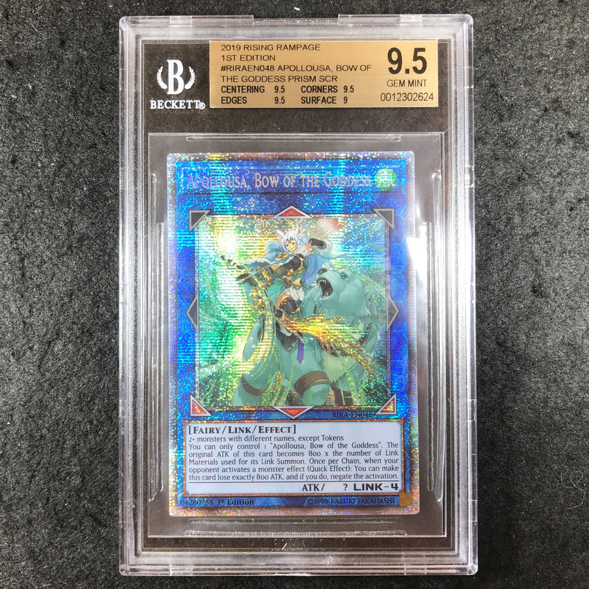 BGS 9.5 Apollousa Bow Of The Goddess - RIRA-EN048 - Prismatic Secret Rare 1st Ed 624