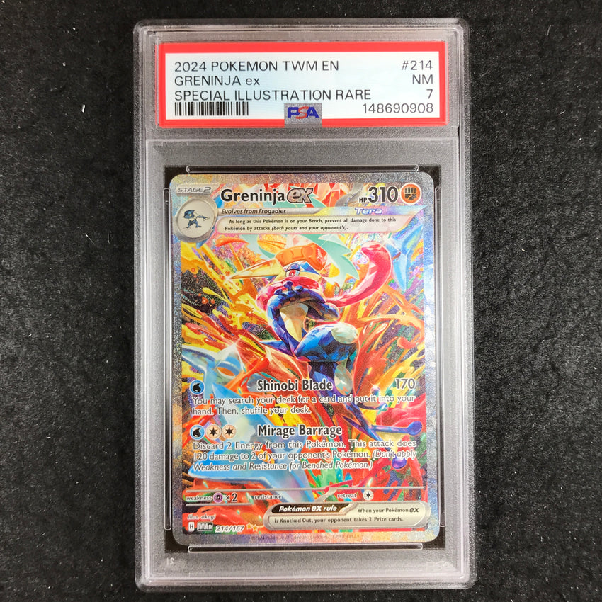 PSA 7 Greninja ex - 214 - Special Illustration Rare Pokemon Twilight Masquerade 908-Cherry Collectables