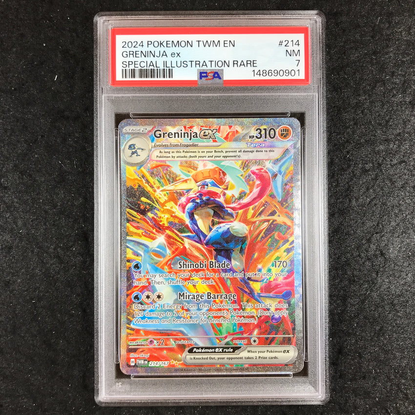 PSA 7 Greninja ex - 214 - Special Illustration Rare Pokemon Twilight Masquerade 901-Cherry Collectables