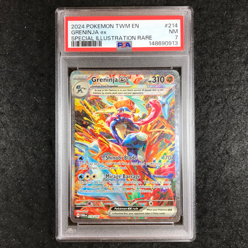 PSA 7 Greninja ex - 214 - Special Illustration Rare Pokemon Twilight Masquerade 913-Cherry Collectables