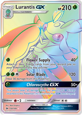 HYPER RARE Lurantis GX - 150/149 - Sun and Moon Base Set