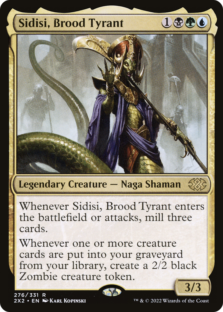 [FOIL] Sidisi, Brood Tyrant #276 - RARE 2X2 - Double Masters 2022