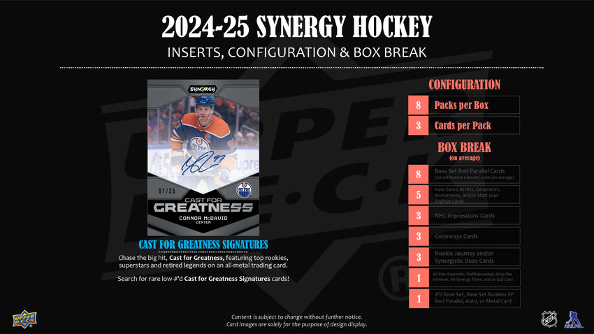 2024-25 Upper Deck Synergy Hockey Hobby Box