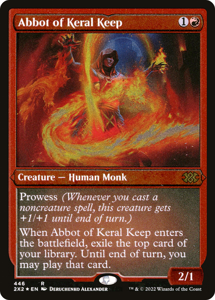 [ EF ] [FOIL] Abbot of Keral Keep (Foil Etched) #446 - RARE 2X2 - Double Masters 2022