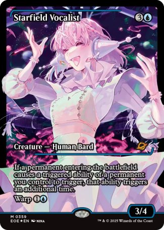 FOIL SHOWCASE Starfield Vocalist - #359 - Mythic - Edge of Eternities