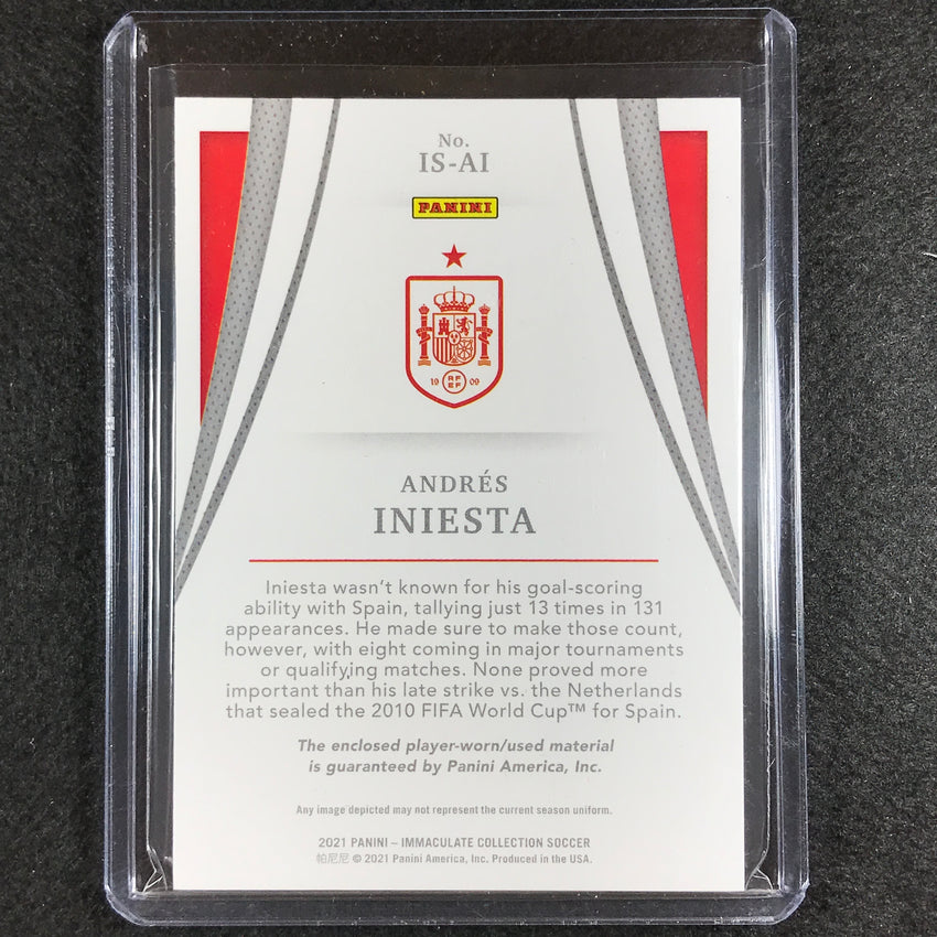 2021 Immaculate Andres Iniesta Standard Jersey Patch Relic Sapphire 5/25