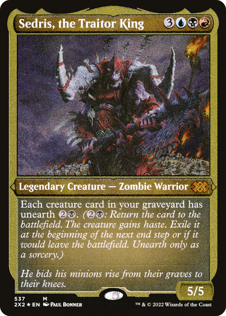 [ EF ] [FOIL] Sedris, the Traitor King (Foil Etched) #537 - MYTHIC 2X2 - Double Masters 2022
