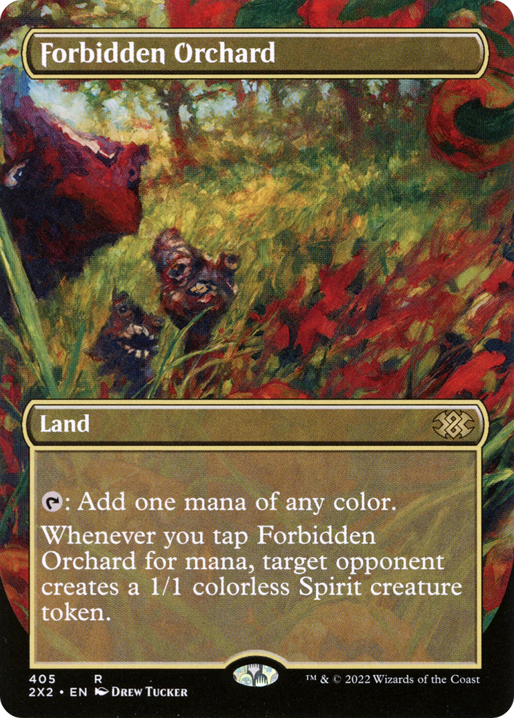 [ BL ] Forbidden Orchard (Borderless) #405 - RARE 2X2 - Double Masters 2022
