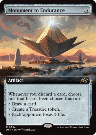 EXTENDED ART Monument to Endurance - #394 Rare Aetherdrift
