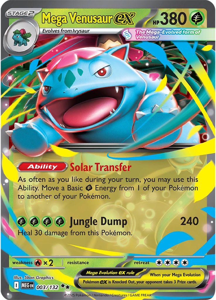Mega Venusaur ex - [  003/132 ] - Double Rare - Pokemon ME01 Mega Evolution