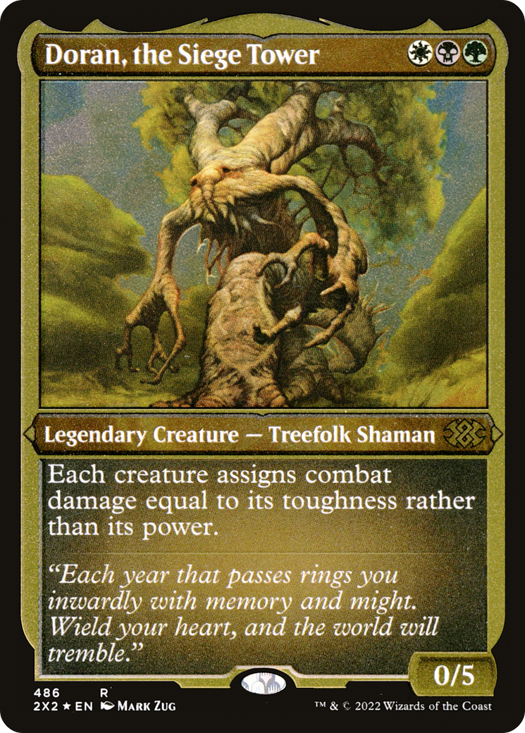 [ EF ] [FOIL] Doran, the Siege Tower (Foil Etched) #486 - RARE 2X2 - Double Masters 2022