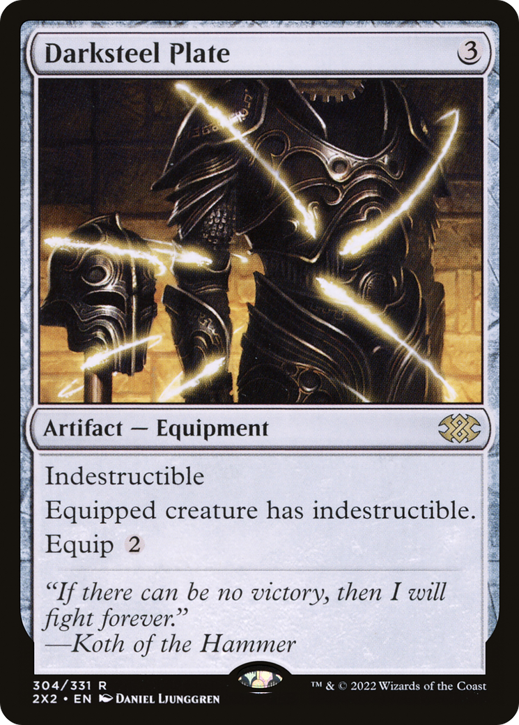 [FOIL] Darksteel Plate #304 - RARE 2X2 - Double Masters 2022