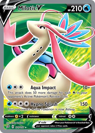 Milotic V - 179/192 - Full Art Ultra Rare - Rebel Clash