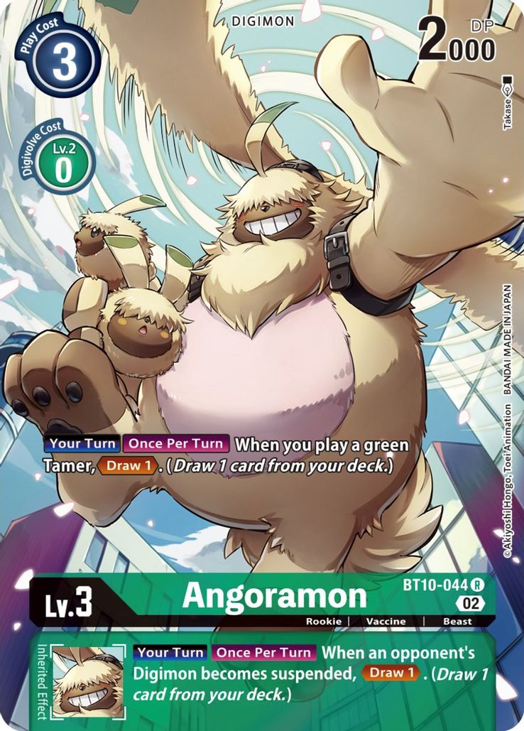 Alternate Art Angoramon - Bt10-044 - Rare - Bt10 Xros Encounter