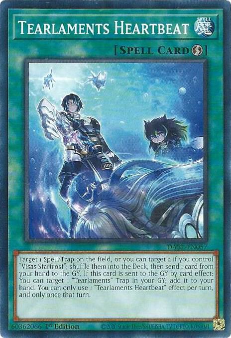 PLAYSET (3) 3x Tearlaments Heartbeat - DABL-EN057 - Common 1st Edition