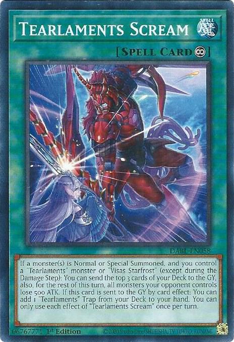 PLAYSET (3) 3x Tearlaments Scream - DABL-EN058 - Common 1st Edition
