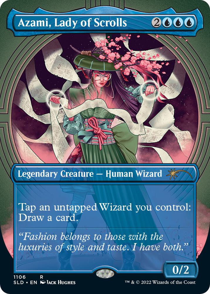 FOIL BORDERLESS Azami, Lady of Scrolls - #1106 - Secret Lair Drop Series