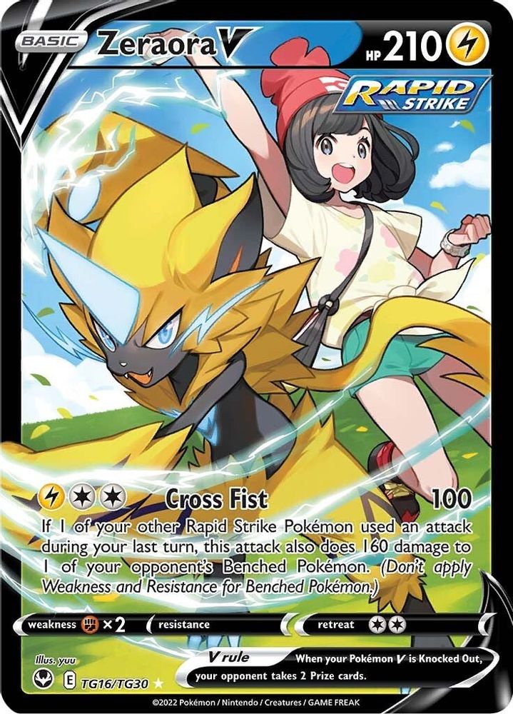 Zeraora V - [  TG16/TG30 ] - Ultra Rare - Pokemon SWSH12 Silver Tempest Trainer Gallery