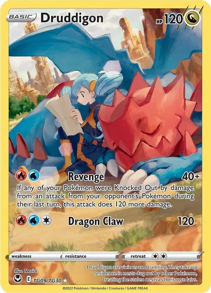 Druddigon - [  TG09/TG30 ] - Ultra Rare - Pokemon SWSH12 Silver Tempest Trainer Gallery