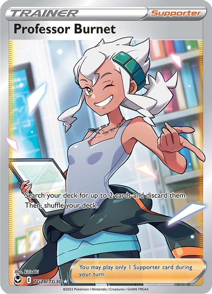 Professor Burnet - [  TG26/TG30 ] - Ultra Rare - Pokemon SWSH12 Silver Tempest Trainer Gallery