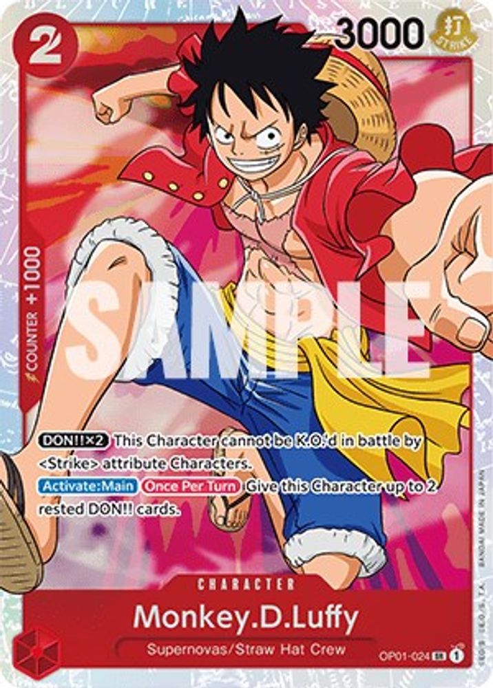Monkey.D.Luffy (024)  (OP01-024) Super Rare - One Piece Romance Dawn