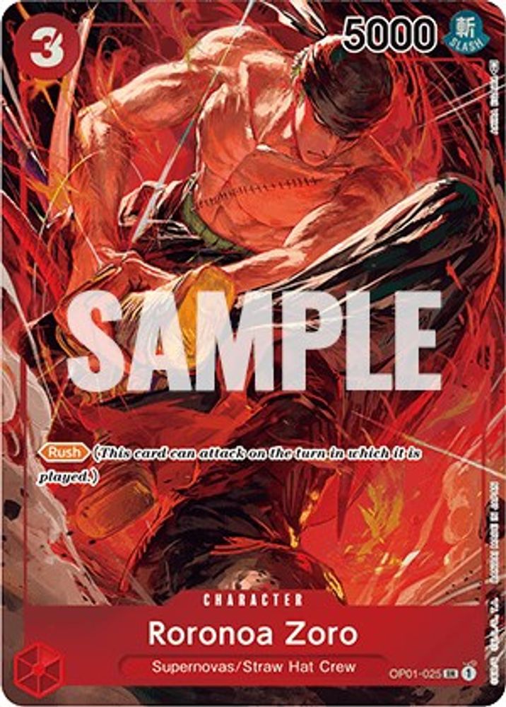 [ALTERNATE ART] Roronoa Zoro (025) (Parallel)  (OP01-025) SR★ - One Piece Romance Dawn