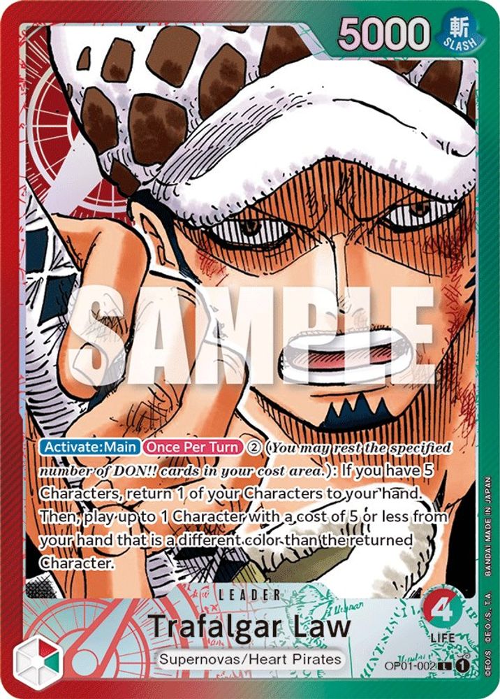 [ALTERNATE ART] Trafalgar Law (002) (Parallel)  (OP01-002) L★ - One Piece Romance Dawn