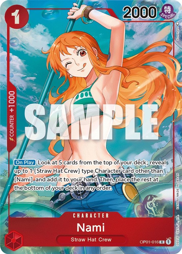 [ALTERNATE ART] Nami (Parallel)  (OP01-016) R★ - One Piece Romance Dawn