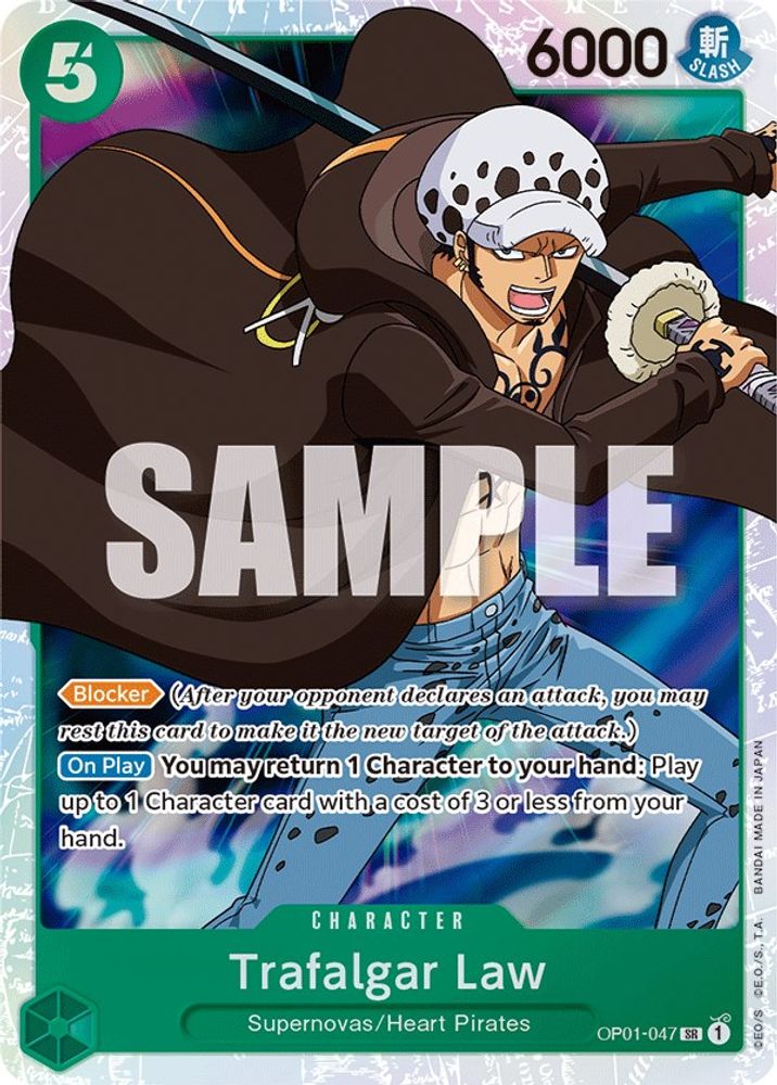 Trafalgar Law (047)  (OP01-047) Super Rare - One Piece Romance Dawn