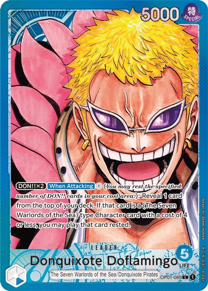 [ALTERNATE ART] Donquixote Doflamingo (060) (Parallel)  (OP01-060) L★ - One Piece Romance Dawn