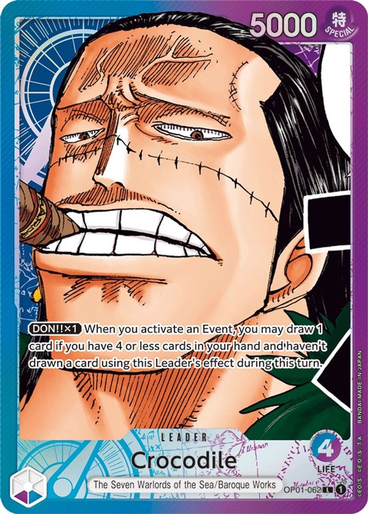 [ALTERNATE ART] Crocodile (062) (Parallel)  (OP01-062) L★ - One Piece Romance Dawn