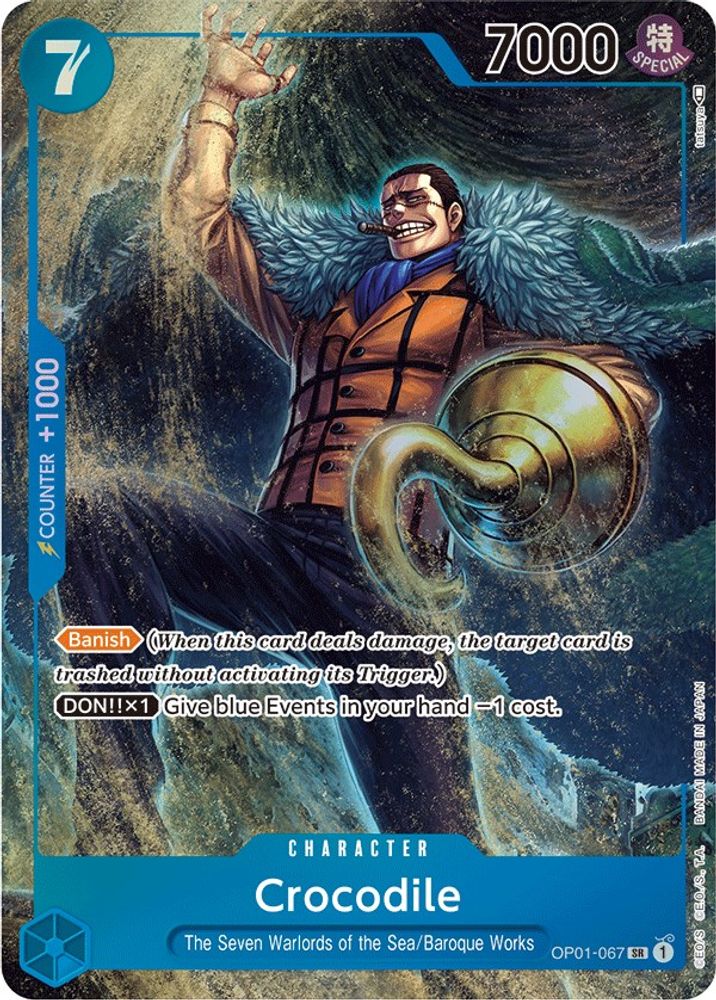 [ALTERNATE ART] Crocodile (067) (Parallel)  (OP01-067) SR★ - One Piece Romance Dawn