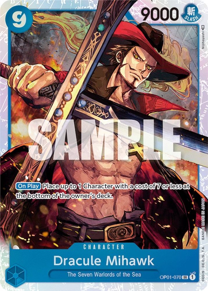 Dracule Mihawk  (OP01-070) Super Rare - One Piece Romance Dawn