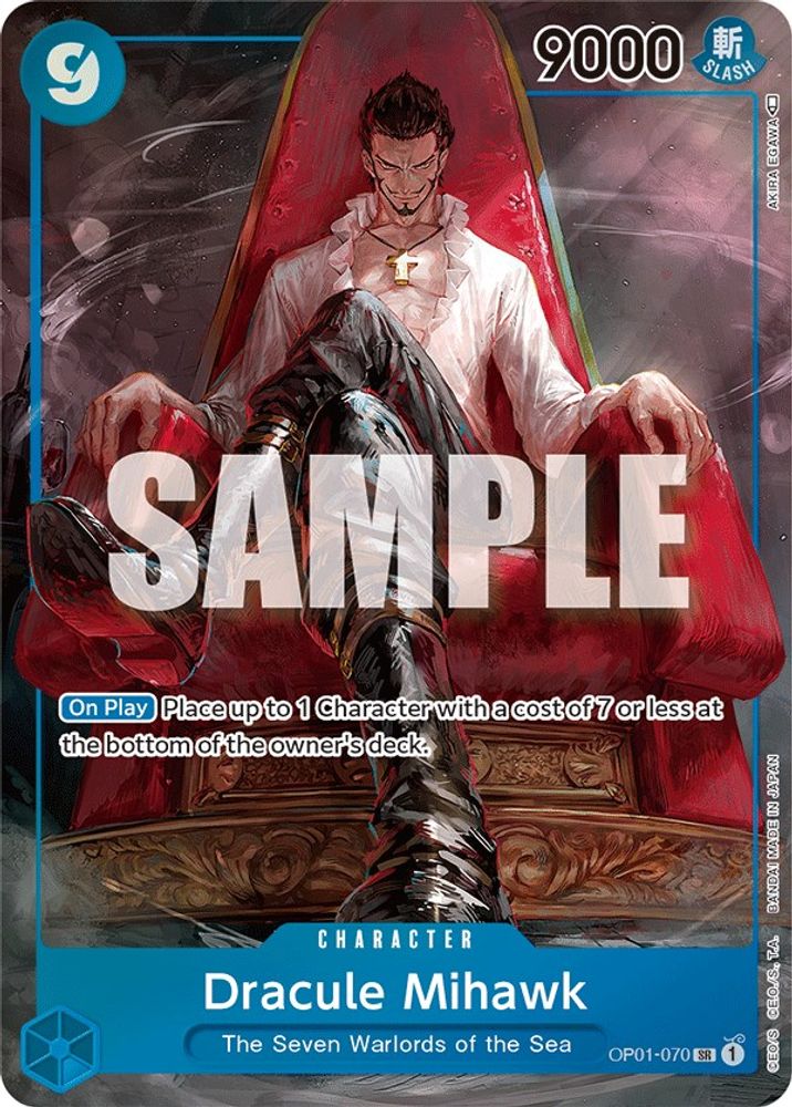 [ALTERNATE ART] Dracule Mihawk (Parallel)  (OP01-070) SR★ - One Piece Romance Dawn