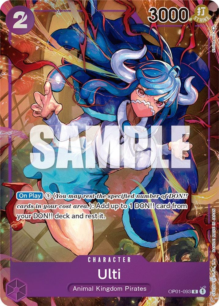 [ALTERNATE ART] Ulti (Parallel)  (OP01-093) R★ - One Piece Romance Dawn